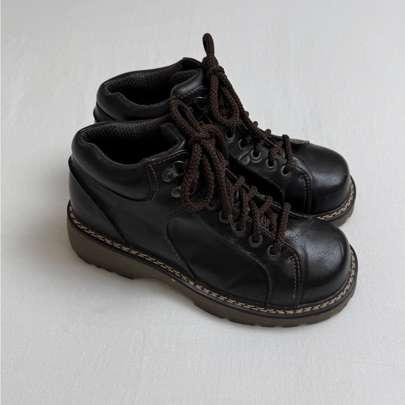 Vintage Y2K 90’s Faded Glory Brown Chunky Ankle Boots Size 10 Granola Girl Retro - Picture 14 of 16